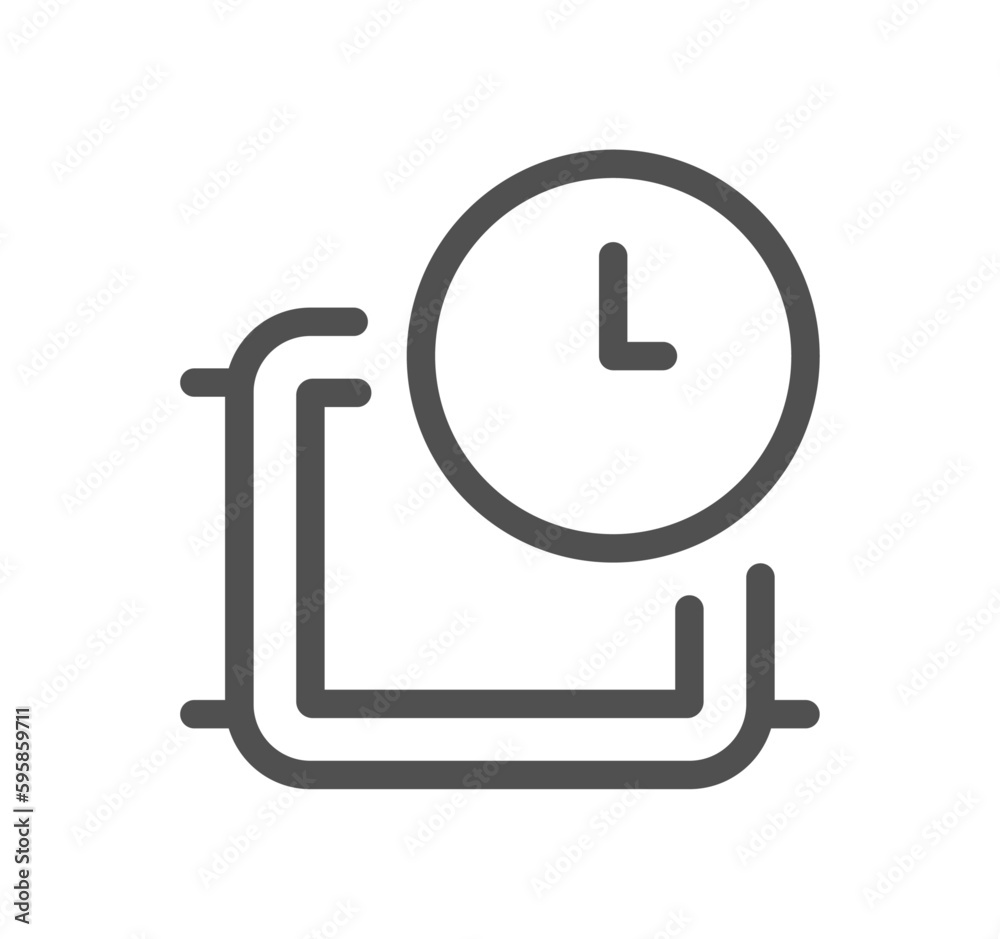 Time related icon outline and linear vector. Time related icon outline and linear vector.