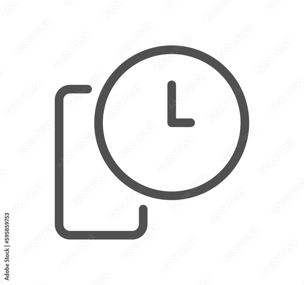Time related icon outline and linear vector. Time related icon outline and linear vector.