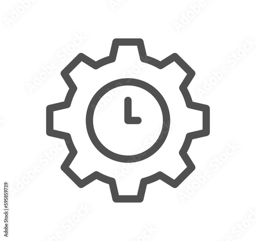 Time related icon outline and linear vector.