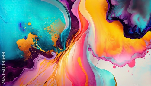 Marble & Alcohol ink background, Generative AI