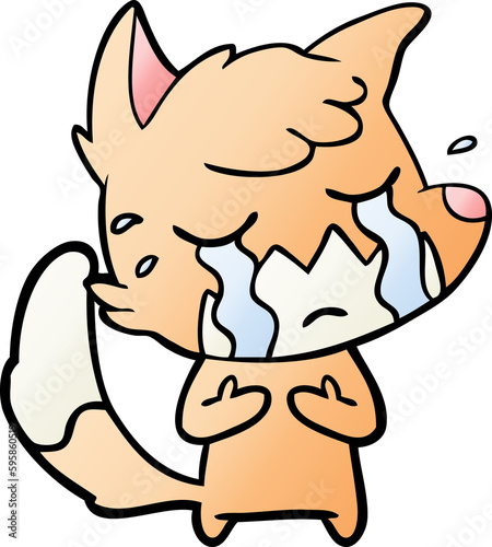 crying fox cartoon