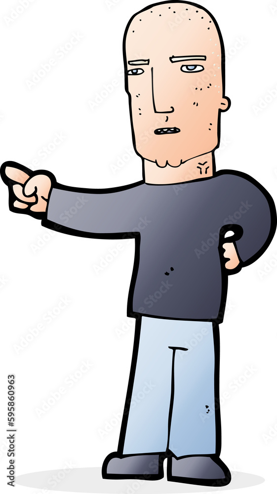 cartoon tough guy pointing cartoon tough guy pointing