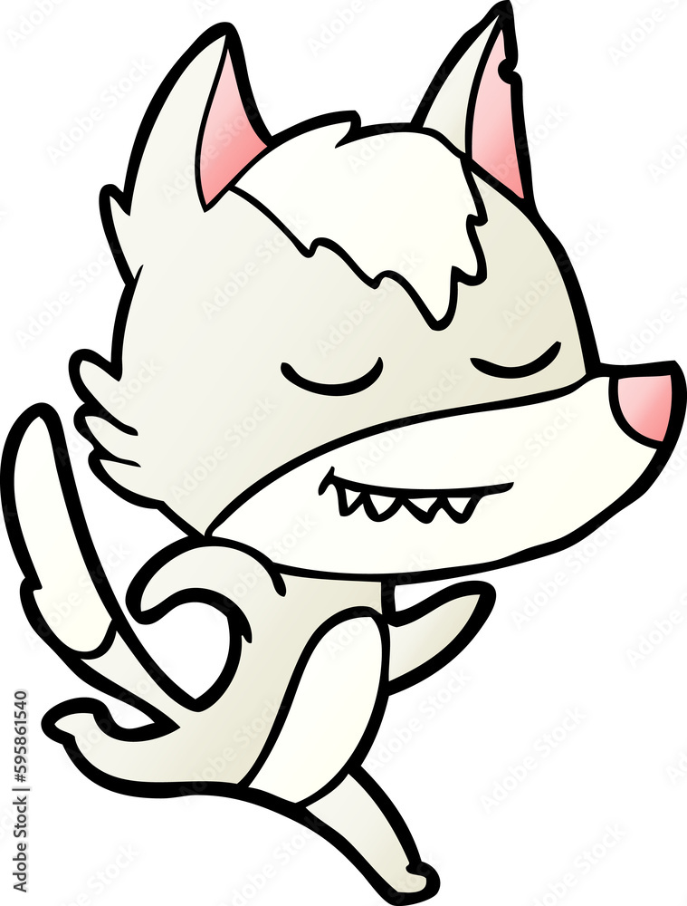 friendly cartoon wolf friendly cartoon wolf