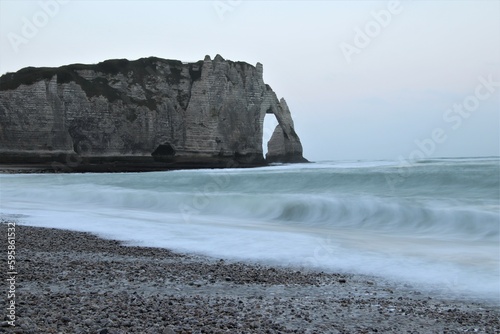 scenic coastline with cliffs in France 