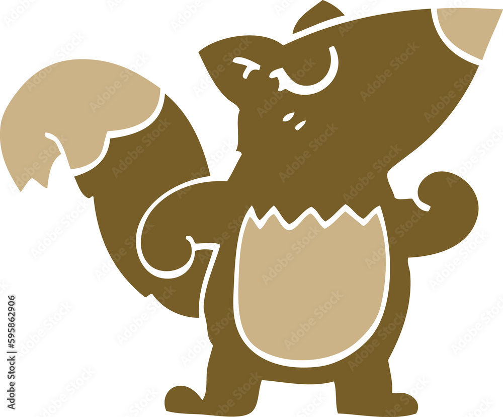 Fototapeta premium cartoon doodle confident squirrel