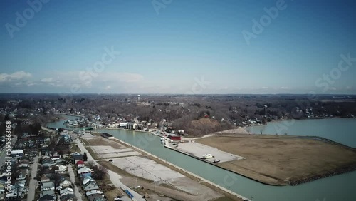Lake Erie Ontario aerial videography. Port Stanley