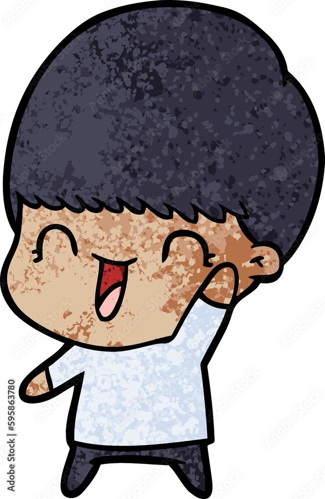 Obraz premium happy cartoon boy