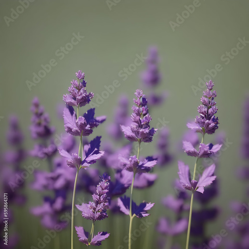 Close up of lavender flowers. Generative AI