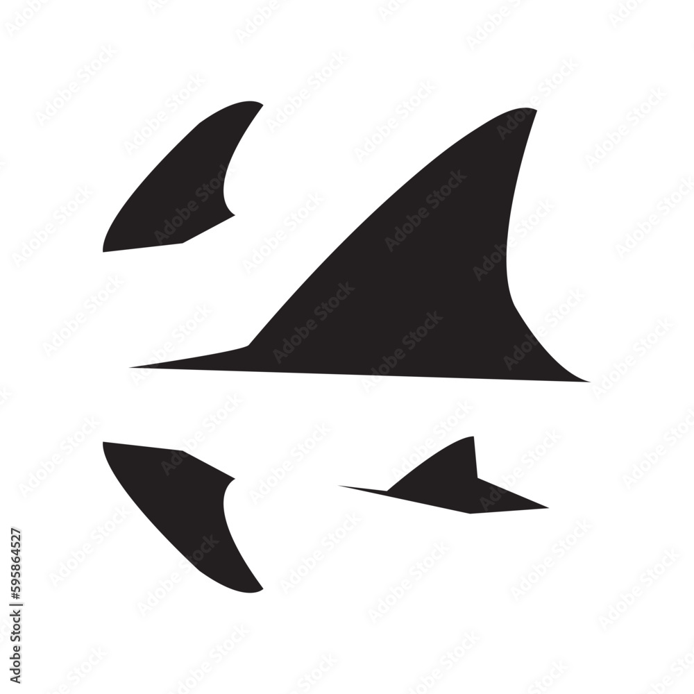 Shark fin icon design template vector Shark fin icon design template vector
