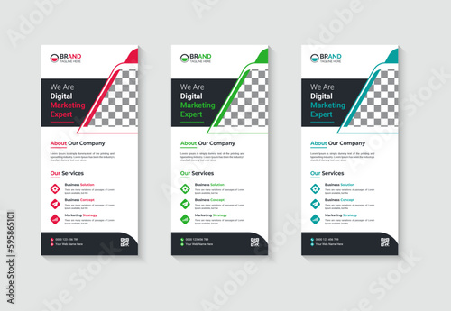 Corporate business event rack card design template 
