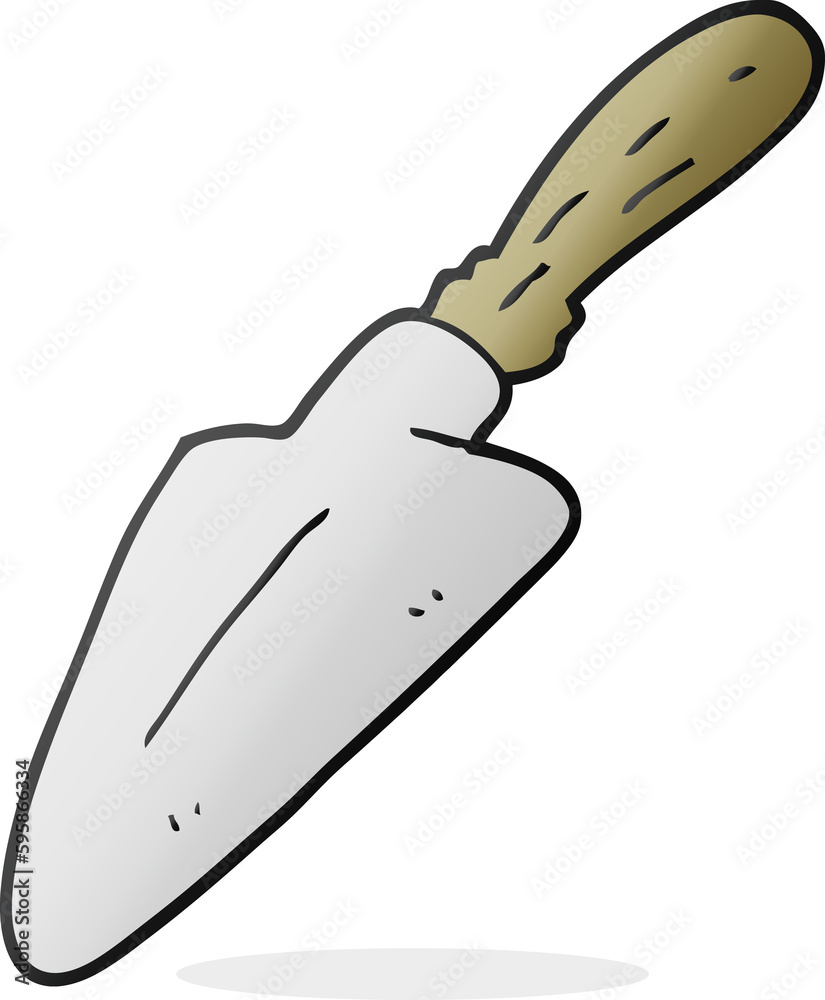 Obraz premium freehand drawn cartoon trowel