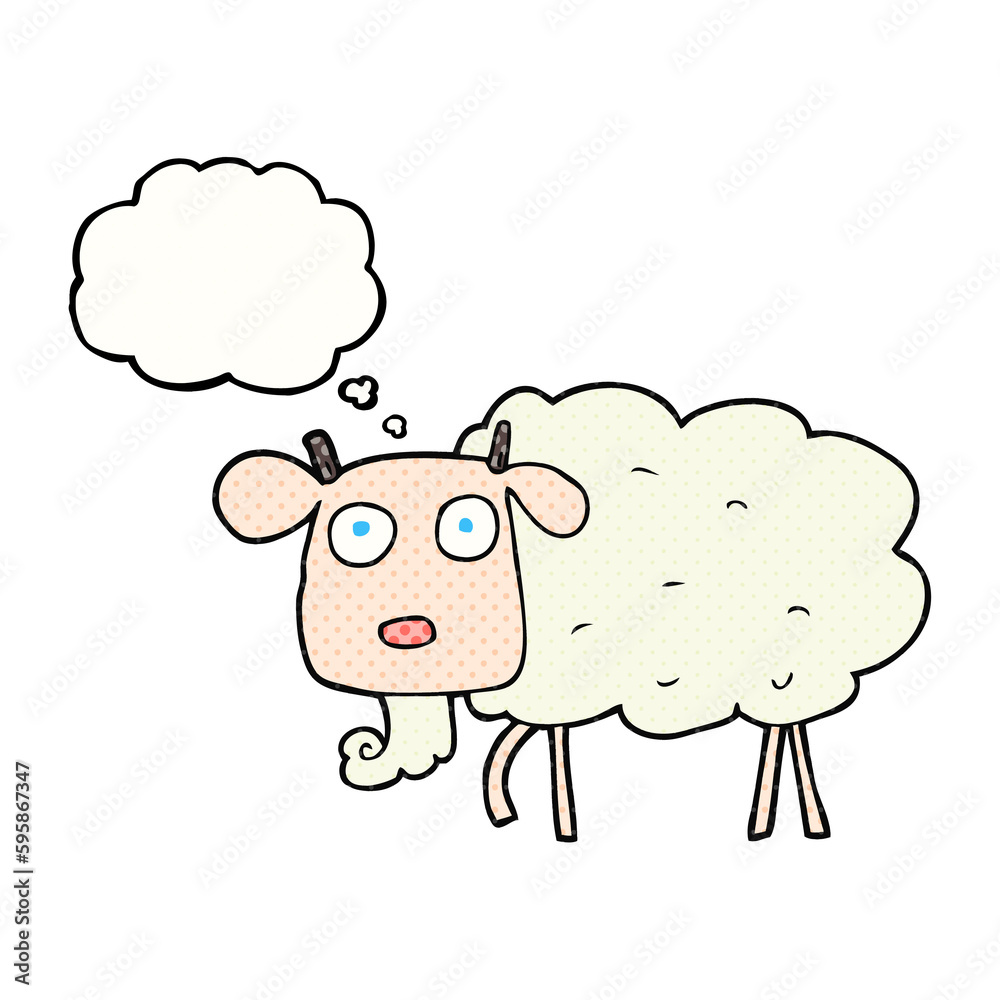 freehand drawn thought bubble cartoon goat freehand drawn thought bubble cartoon goat