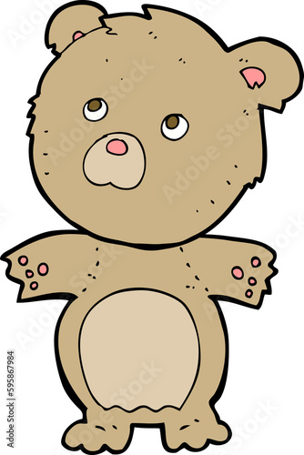 cartoon funny teddy bear