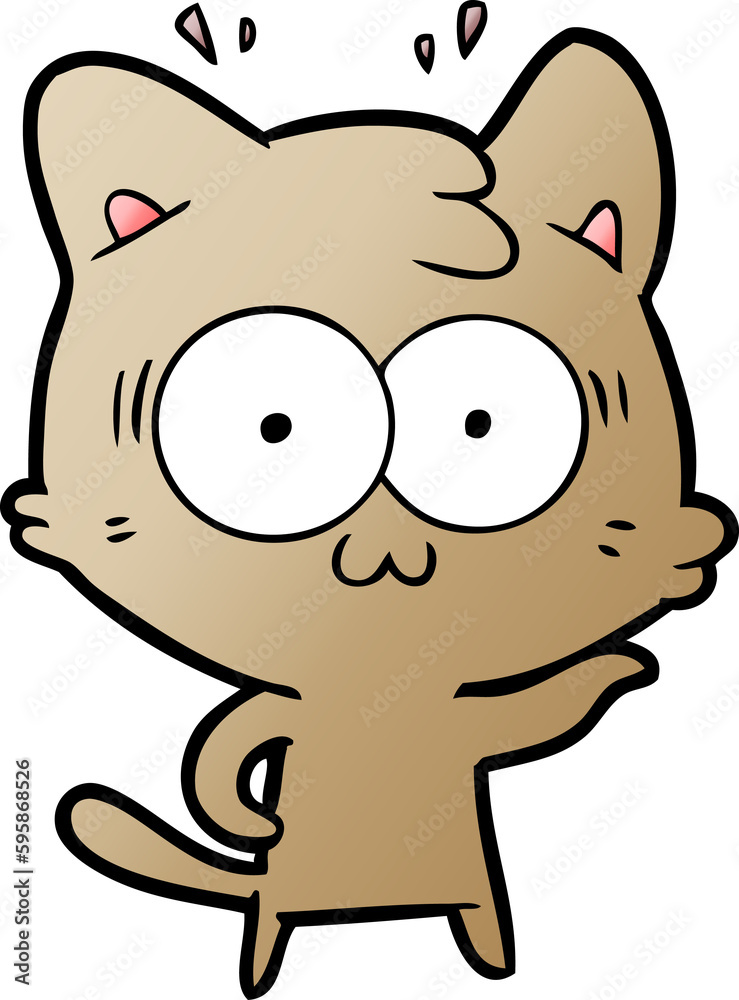 cartoon surprised cat cartoon surprised cat