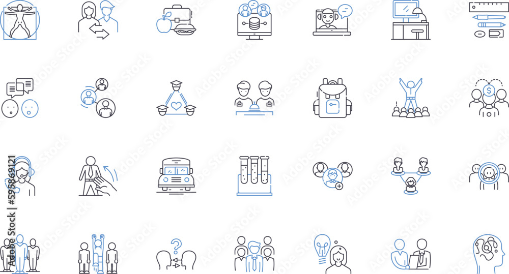 Game-based learning line icons collection. Engagement, Learning, Gamification, Motivation, Fun, Interactivity, Feedback vector and linear illustration. Challenge,Collaboration,Reward outline signs set Game-based learning line icons collection. Engagement, Learning, Gamification, Motivation, Fun, Interactivity, Feedback vector and linear illustration. Challenge,Collaboration,Reward outline signs set