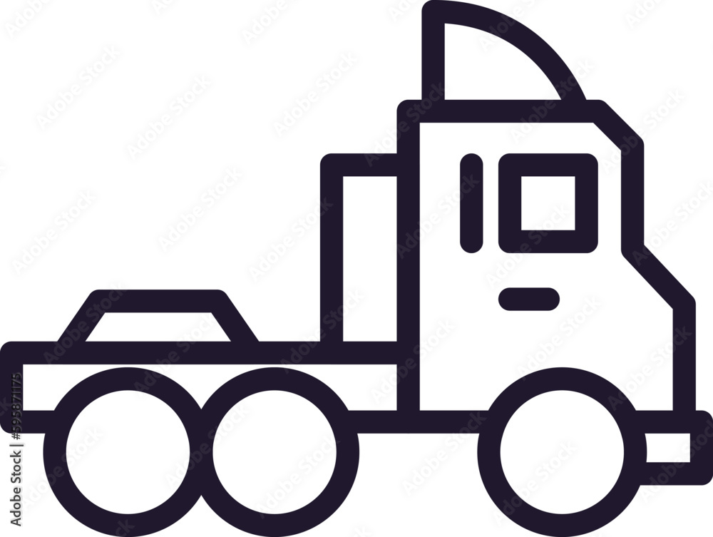 Truck concept. Modern outline high quality illustration for banners, flyers and web sites. Editable stroke in trendy flat style. Line icon of delivery Truck concept. Modern outline high quality illustration for banners, flyers and web sites. Editable stroke in trendy flat style. Line icon of delivery
