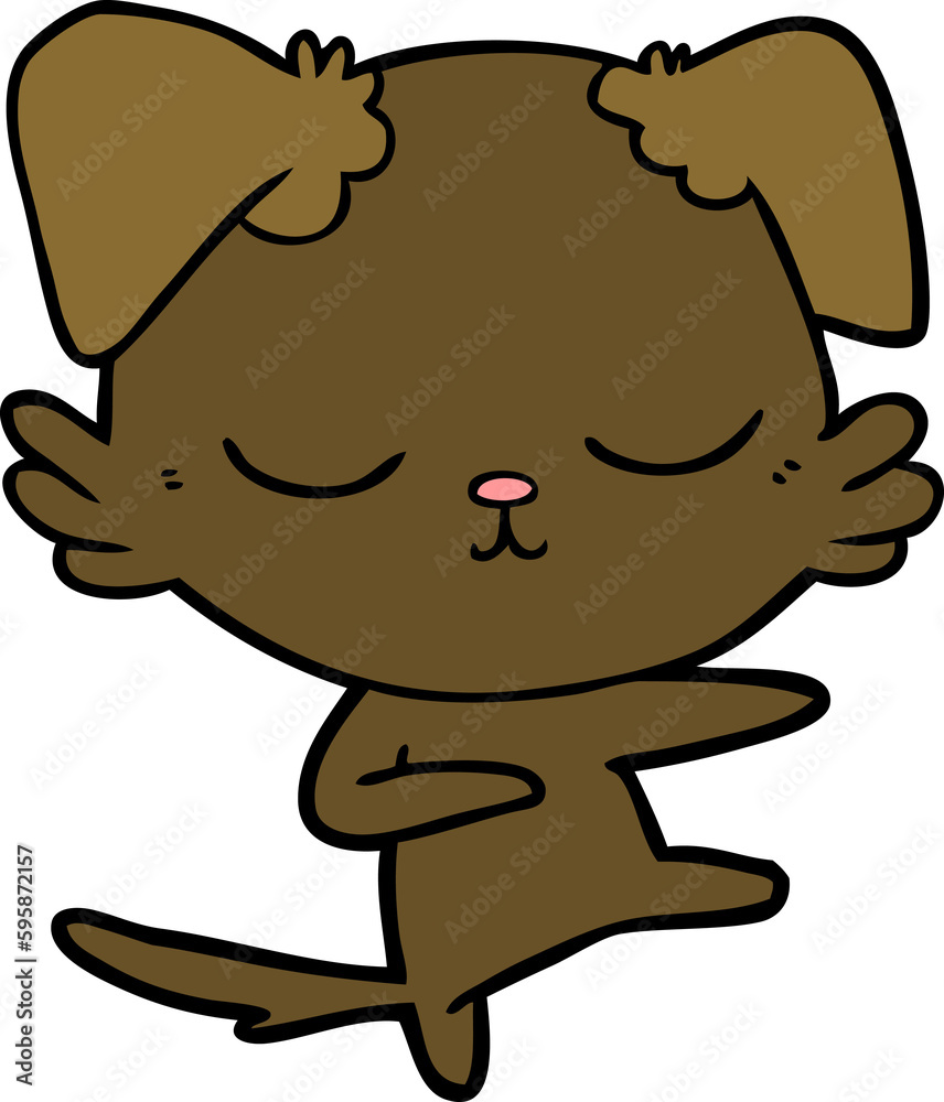 Fototapeta premium cute cartoon dog