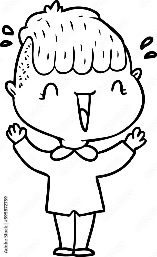cartoon happy boy surprised cartoon happy boy surprised