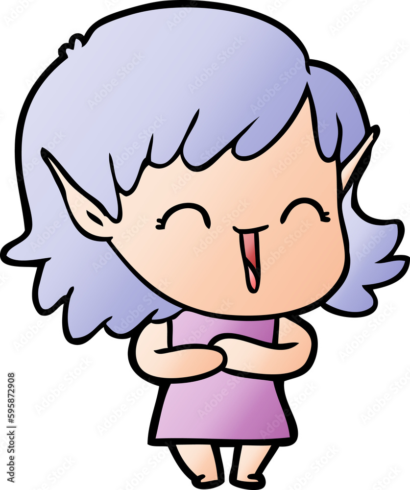 cartoon elf girl cartoon elf girl
