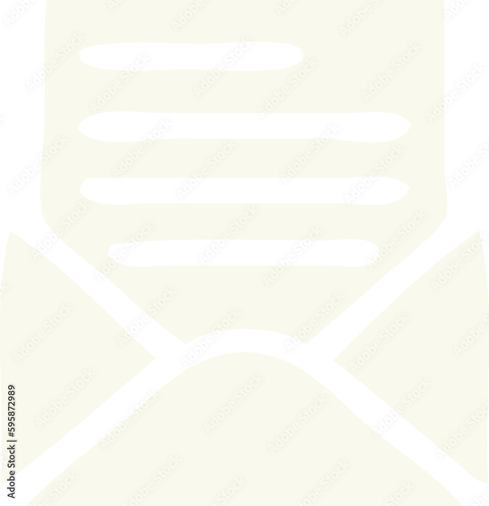 flat color retro cartoon of a letter and envelope flat color retro cartoon of a letter and envelope