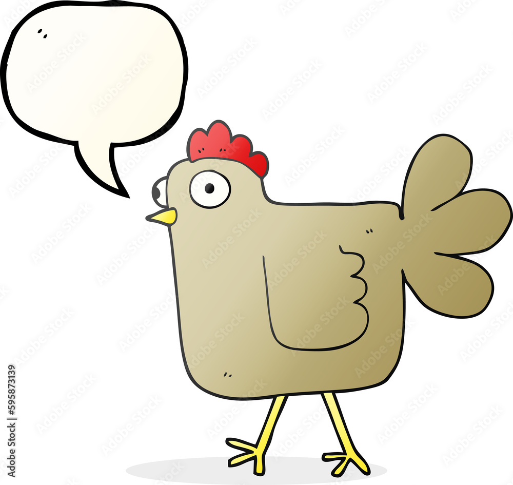 freehand drawn speech bubble cartoon chicken freehand drawn speech bubble cartoon chicken