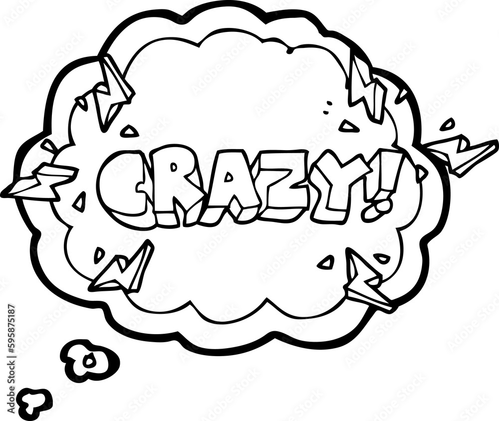 freehand drawn thought bubble cartoon shout crazy freehand drawn thought bubble cartoon shout crazy