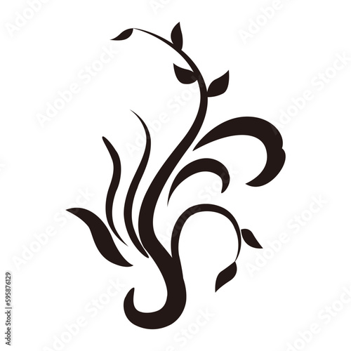 flower or tree silhouette icon.