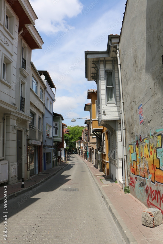 One of the old streets of Istanbul City.