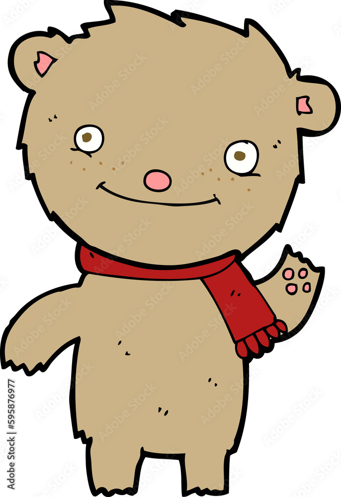 Fototapeta premium cartoon cute teddy bear