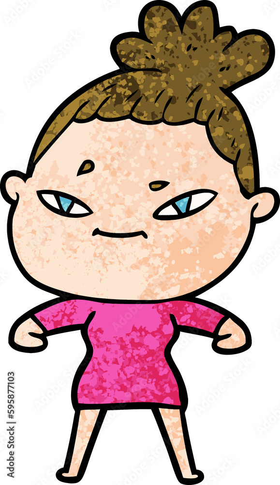 Fototapeta premium cartoon woman