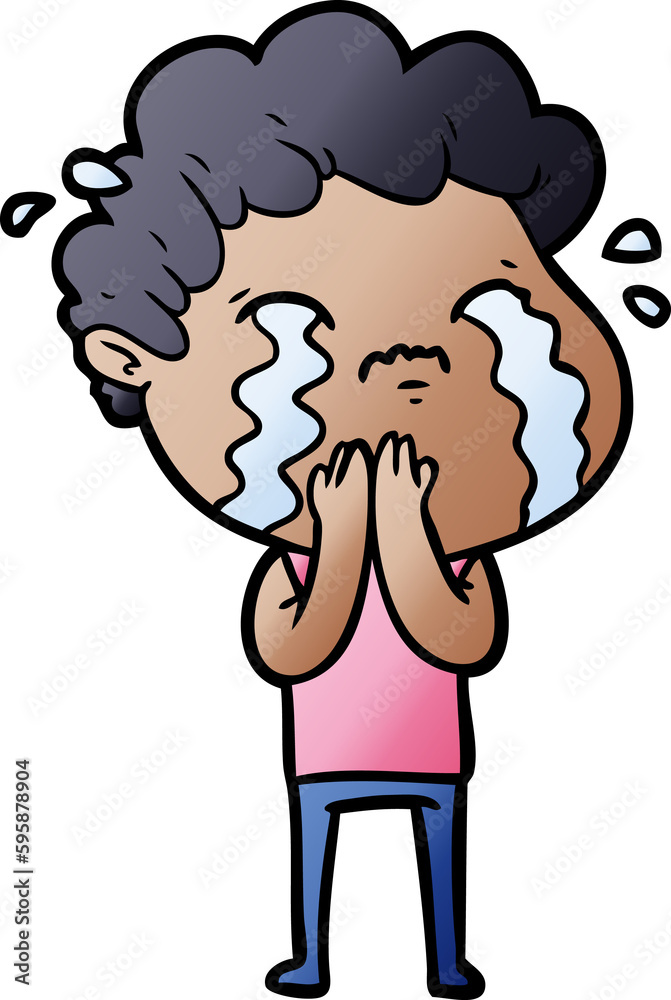 cartoon man crying cartoon man crying