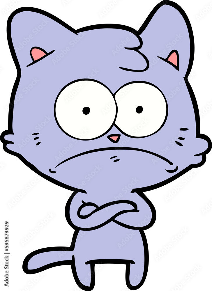 cartoon nervous cat cartoon nervous cat