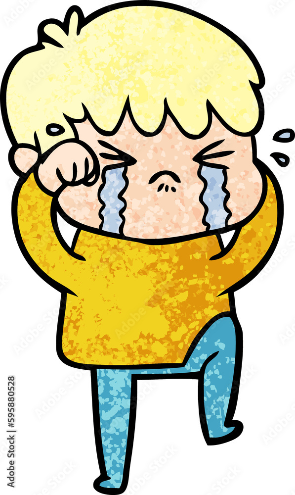 cartoon boy crying