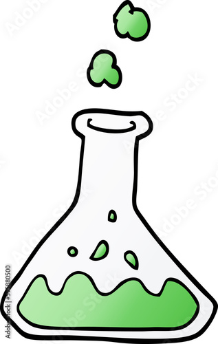 cartoon doodle chemicals in bottle