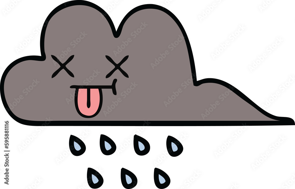 cute cartoon of a storm rain cloud cute cartoon of a storm rain cloud