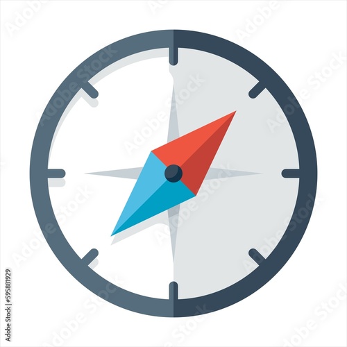 GUIDANCE FLAT ICON - Illustration Compass, Illustration, Icon, Guidance, Vector compass icon