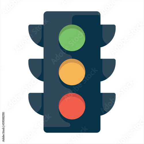 Traffic light vector icon - Illustration
Icon, Traffic, Fire, Green Light - Traffic Lamp.Traffic light logo graphic design template vector illustration
