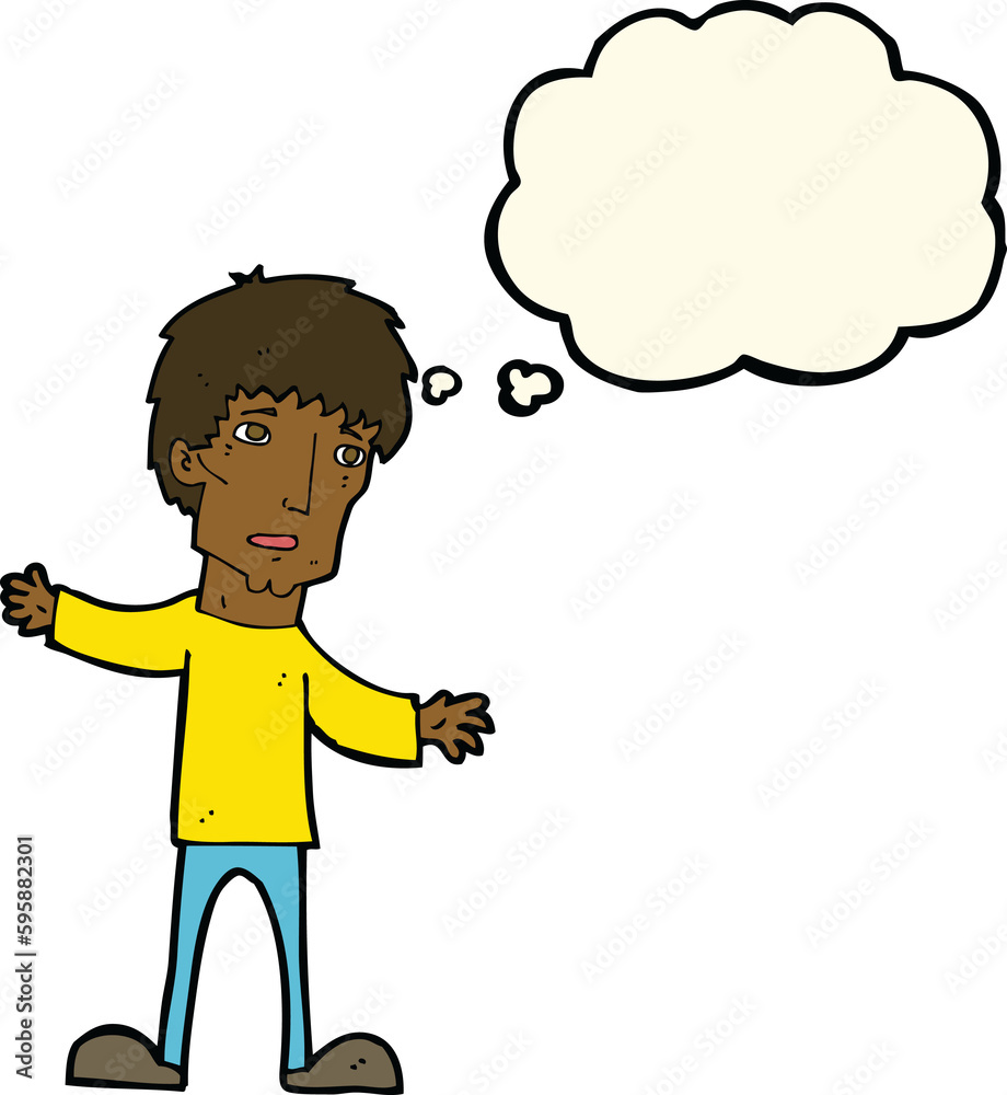 cartoon worried man with thought bubble cartoon worried man with thought bubble