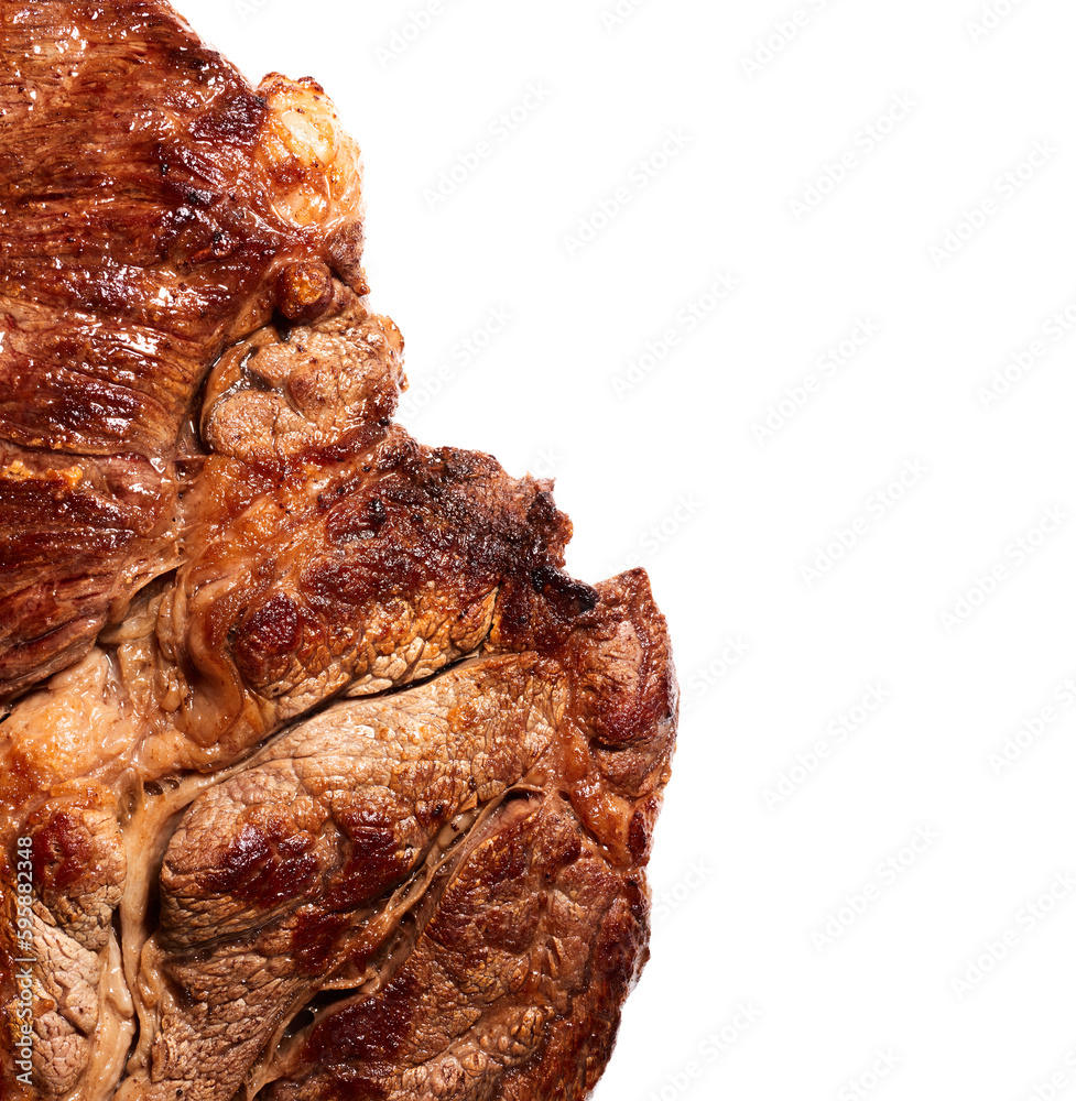 Beef steak grilled isolated on white background Beef steak grilled isolated on white background