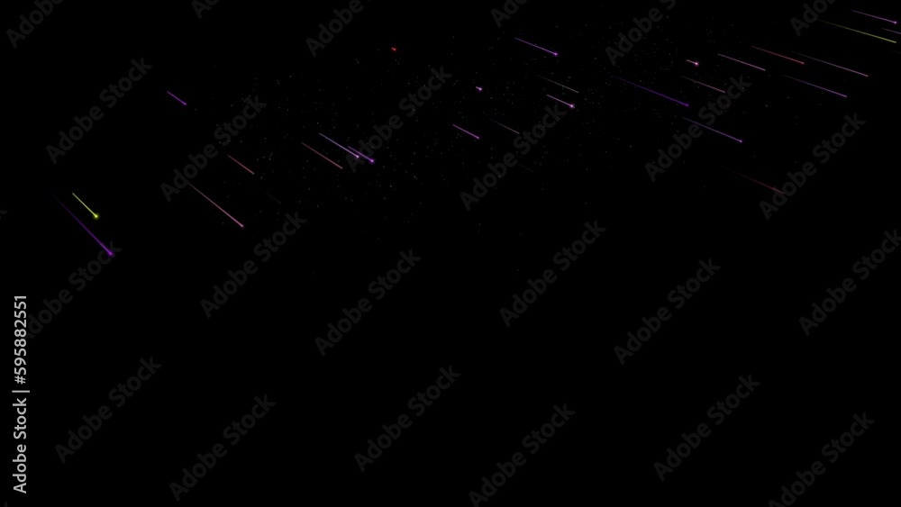 meteor effect on black background