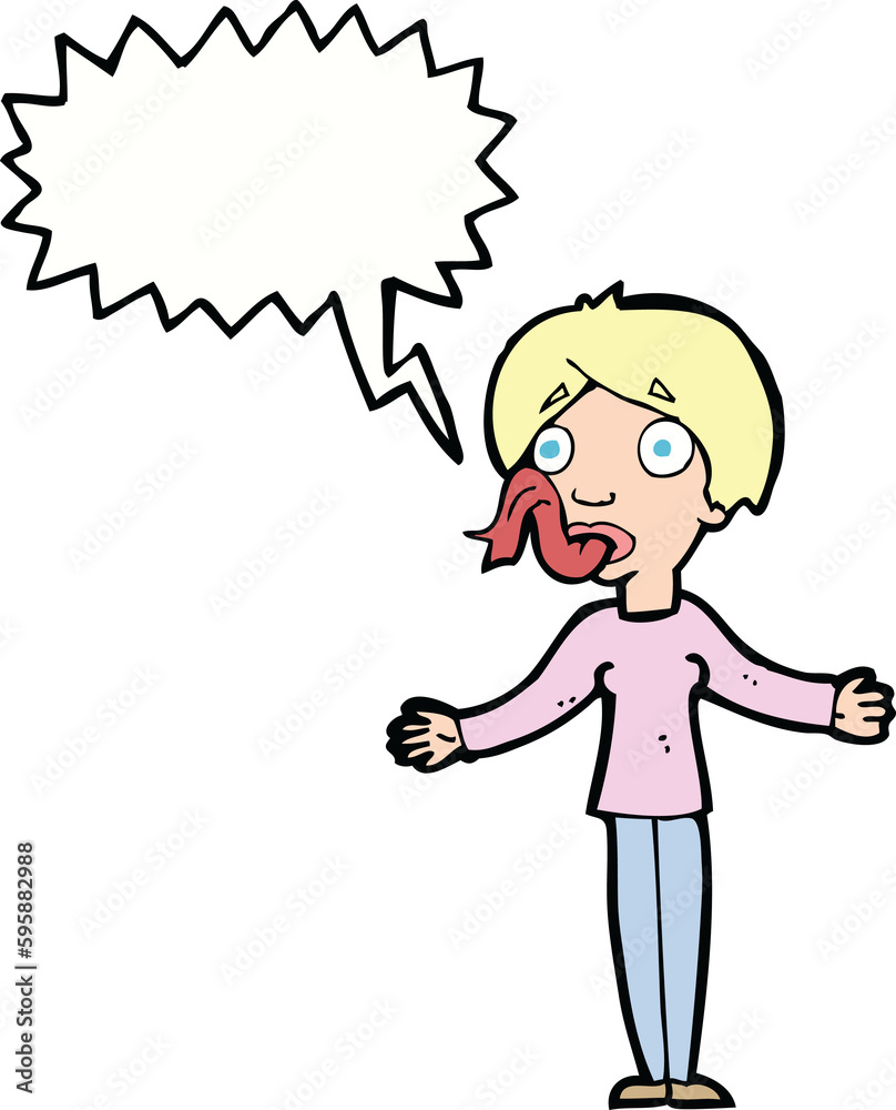 cartoon woman telling lies with speech bubble cartoon woman telling lies with speech bubble