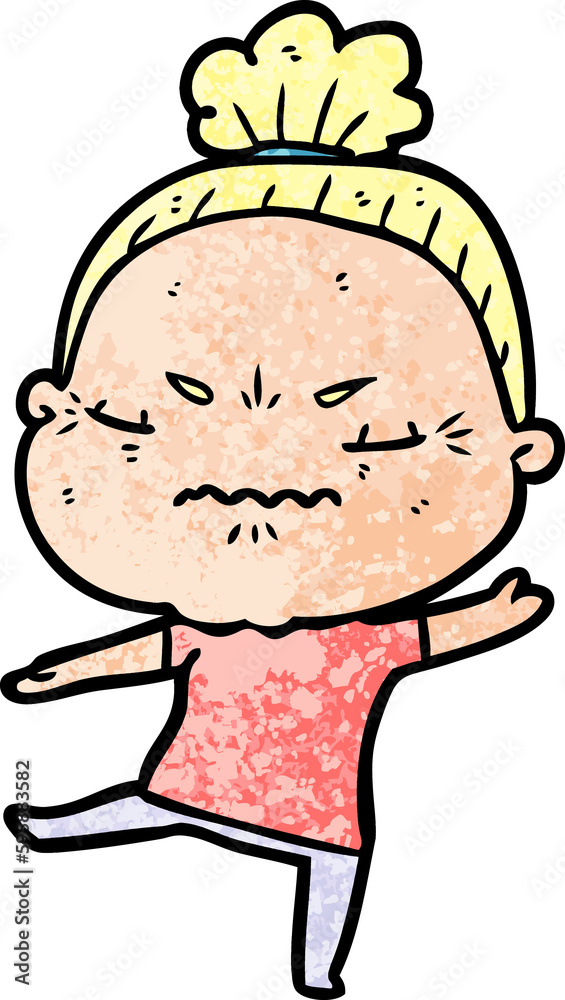 cartoon annoyed old lady cartoon annoyed old lady