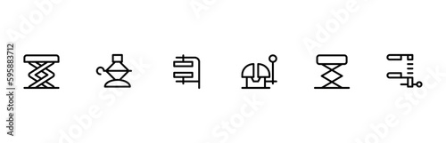 clamp icon, clamp jacks icon editable Stroke line icons and Suitable for Web Page, Mobile App, UI, UX design.