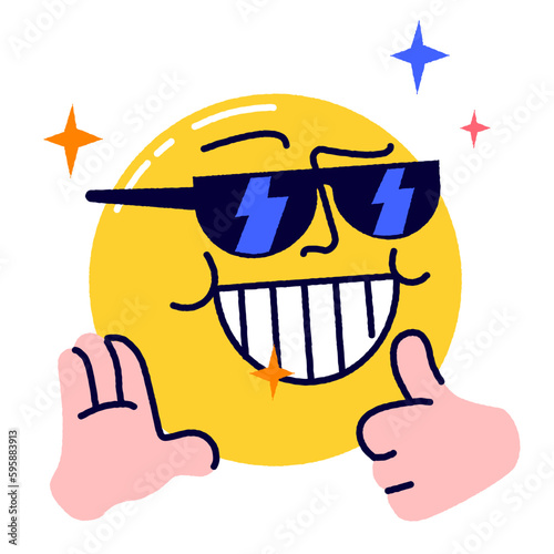 Cool guy thumbs up