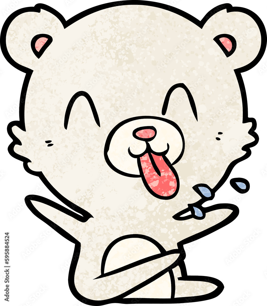 rude cartoon polar bear sticking out tongue rude cartoon polar bear sticking out tongue