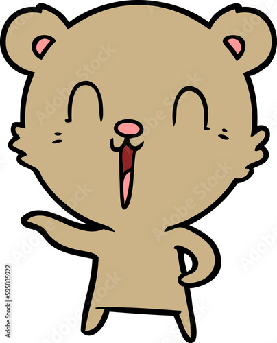 happy cartoon bear