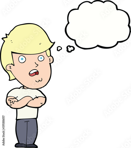 Wallpaper Mural cartoon disappointed man with thought bubble Torontodigital.ca