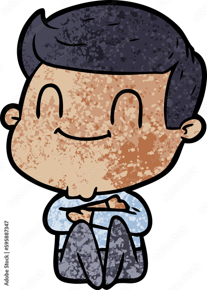 Fototapeta premium cartoon friendly man