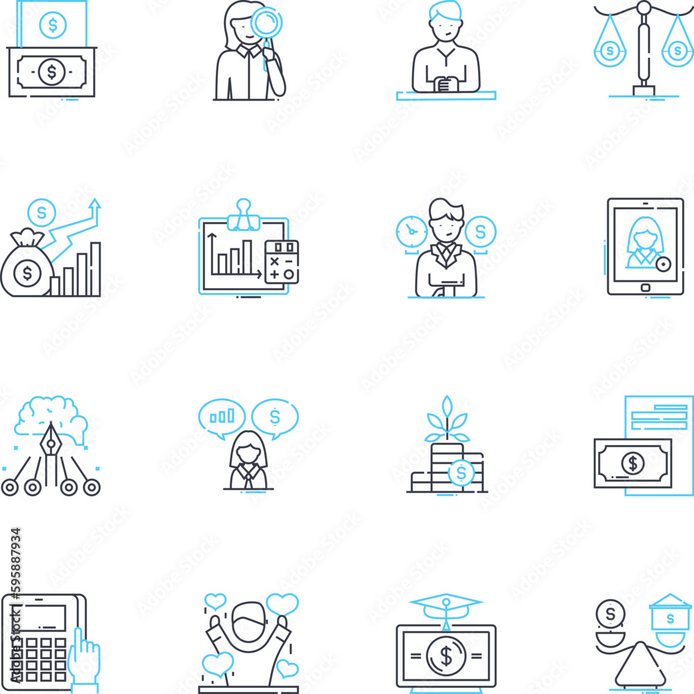 Seed funding linear icons set. Investment, Startups, Entrepreneurship, Capital, Angel, Venture, Financing line vector and concept signs. Equity,Funding,Incubator outline illustrations