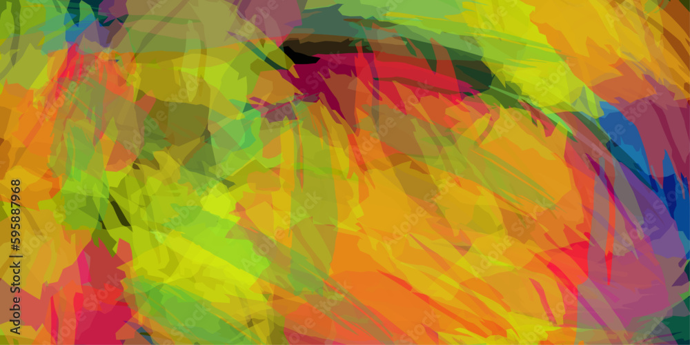 Fototapeta premium Motley colored background of translucent texture brush strokes, bright contrasting abstract background 